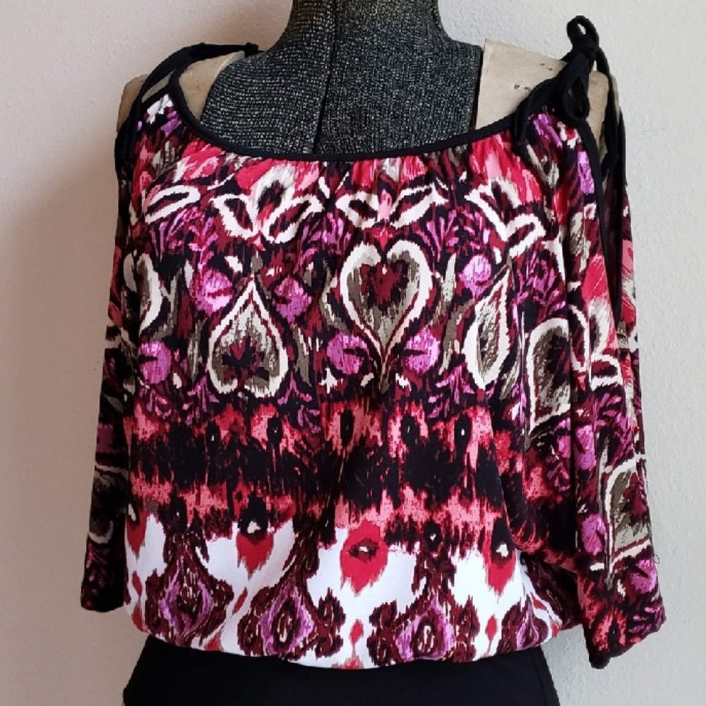Grass Collection EUC Cold Shoulder Blouse